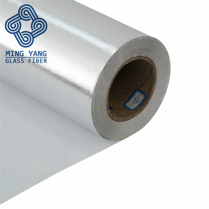 Okuziyiza omuliro Fiberglass Olugoye Complex Aluminiyamu Foil